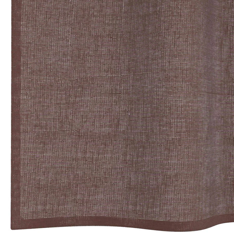 Rideaux en voile avec œillets 2 pcs marron 140x225 cm - 6