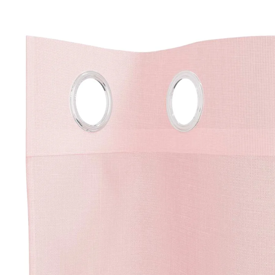 Rideaux en voile avec œillets 2 pcs rose clair 140x245 cm - 5