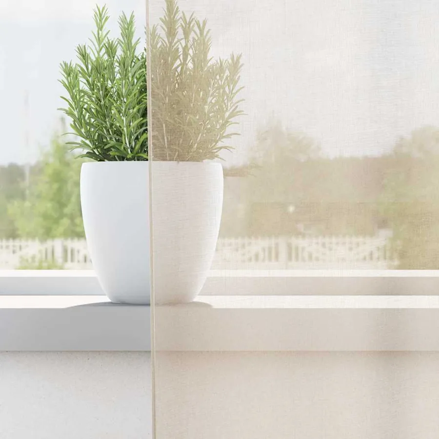 Rideaux en voile avec passants 2 pcs crème - 3