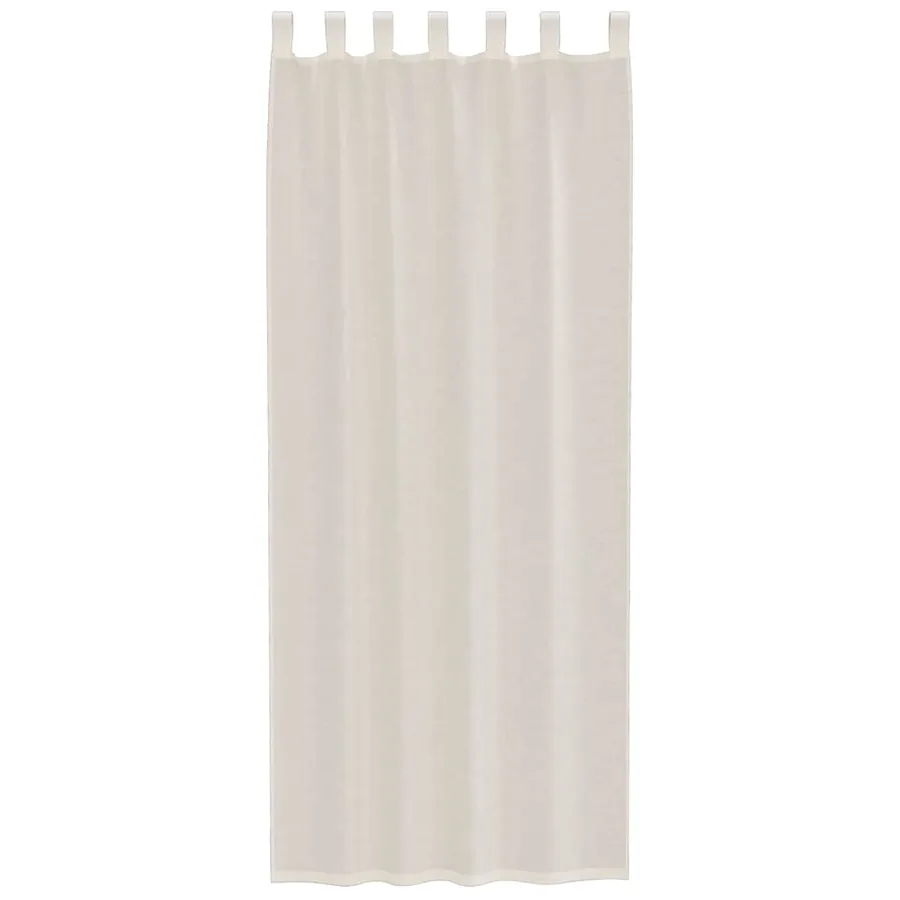 Rideaux en voile avec passants 2 pcs crème - 4