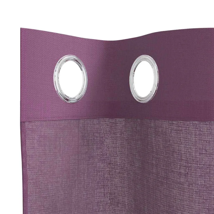 Rideaux en voile avec œillets 2 pcs violet 140x225 cm - 5