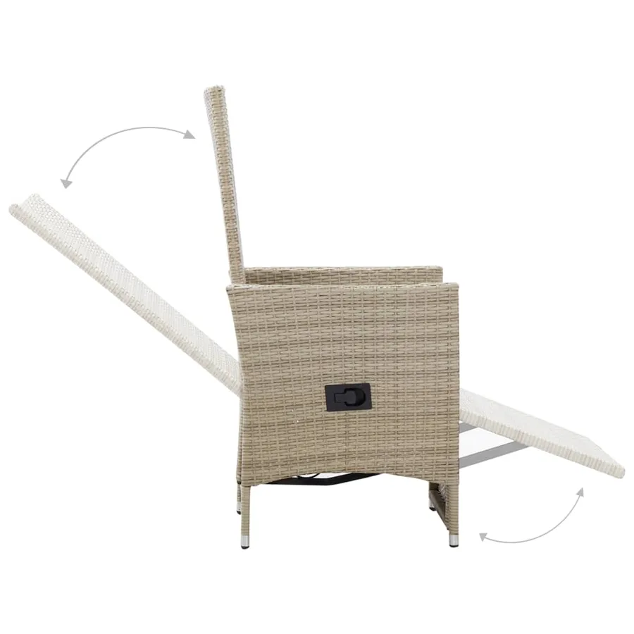 Ensemble à manger de jardin 5 pcs Beige - 4
