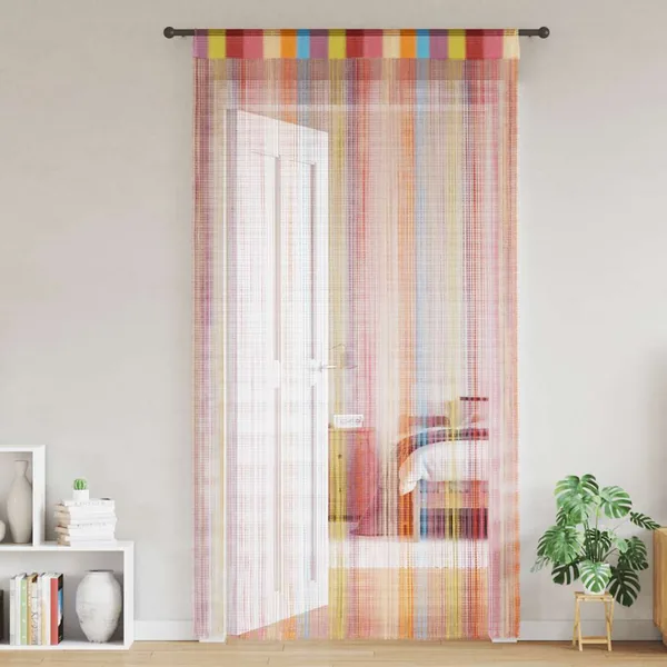 Rideau en fils 2 pcs 140 x 250 cm multicolore