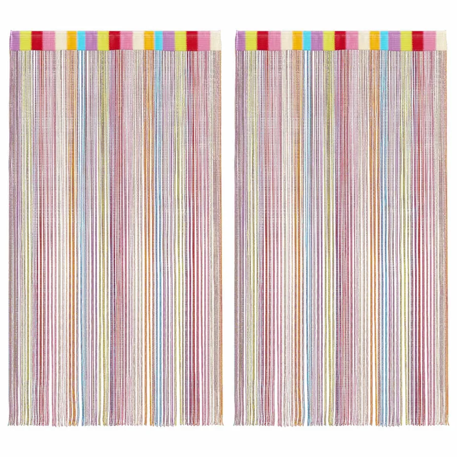 Rideau en fils 2 pcs 140 x 250 cm multicolore - 2