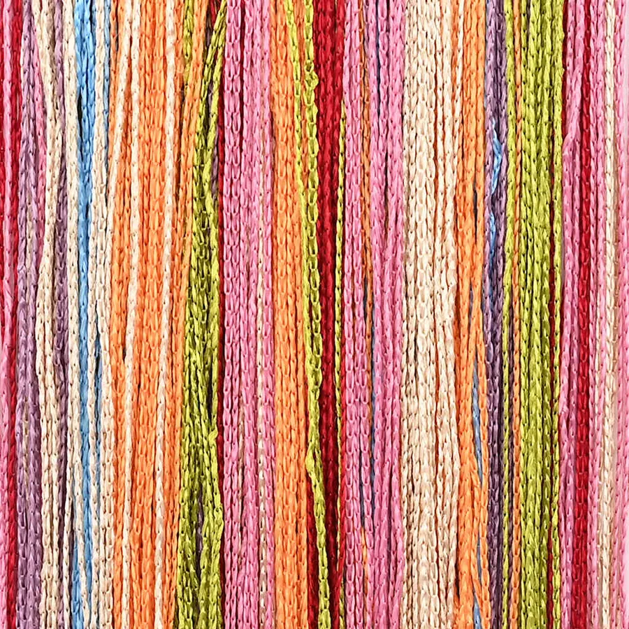 Rideau en fils 2 pcs 140 x 250 cm multicolore - 9