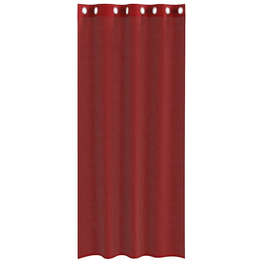 Rideaux en voile avec œillets 2 pcs rouge bordeaux - 4