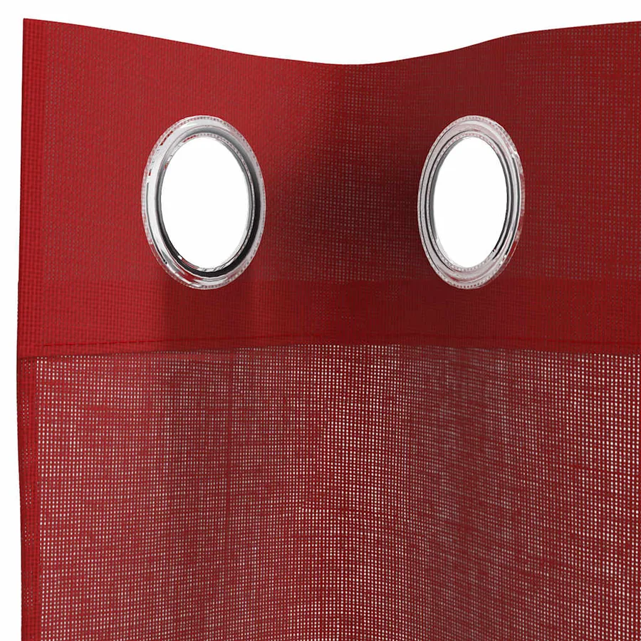 Rideaux en voile avec œillets 2 pcs rouge bordeaux - 5
