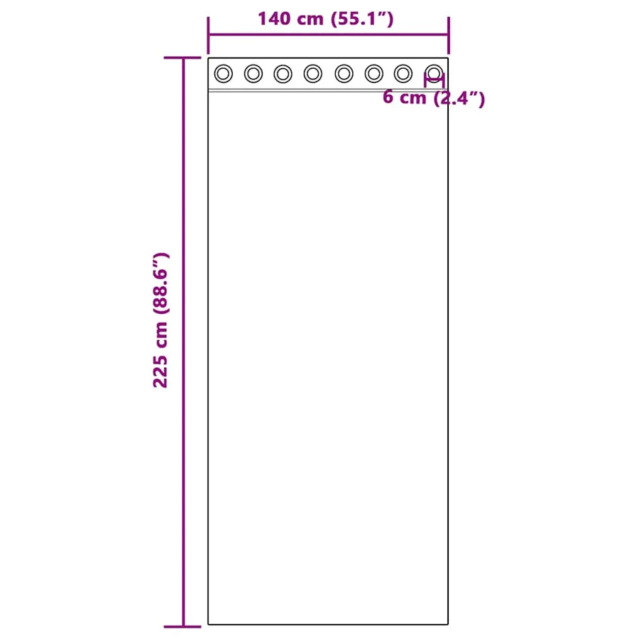 Rideaux en voile avec œillets 2 pcs rouge bordeaux - 8