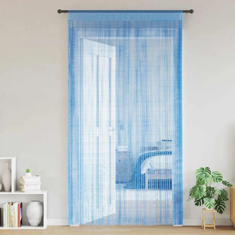 Rideau en fils 2 pcs 140 x 250 cm bleu clair