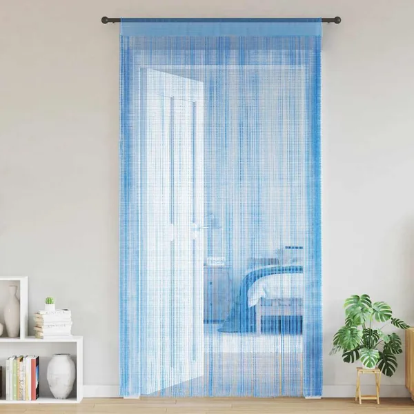 Rideau en fils 2 pcs 140 x 250 cm bleu clair