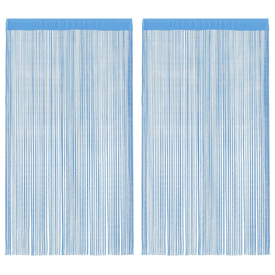 Rideau en fils 2 pcs 140 x 250 cm bleu clair - 2