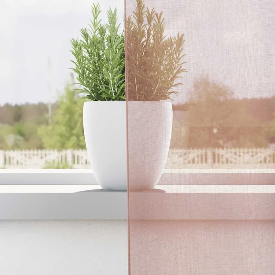 Rideaux en voile avec œillets 2 pcs rose 140x260 cm - 3