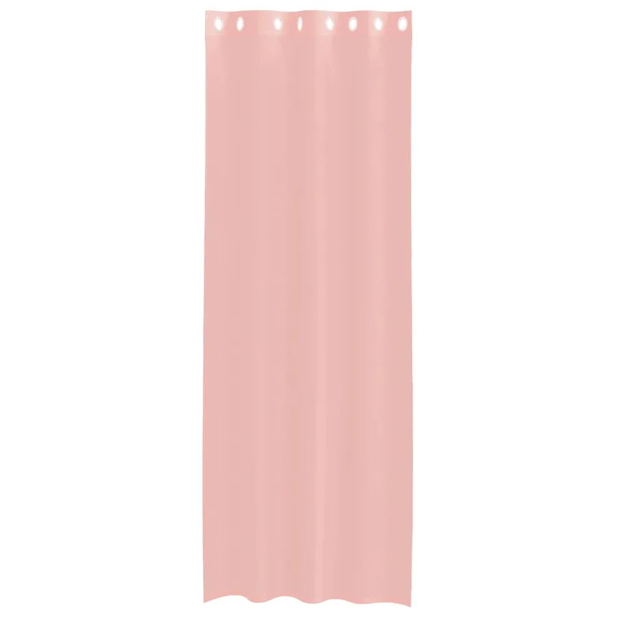 Rideaux en voile avec œillets 2 pcs rose 140x260 cm - 4