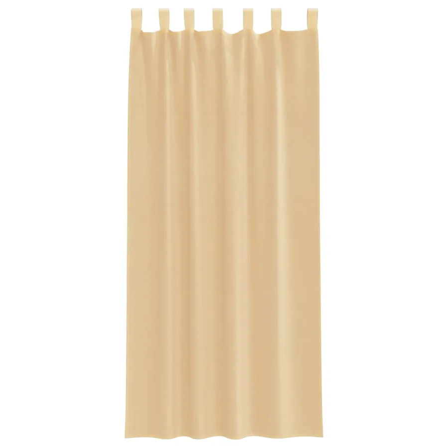 Rideaux en voile avec passe-tringles 2 pcs sable - 4