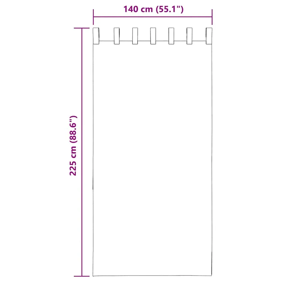Rideaux en voile avec passe-tringles 2 pcs sable - 9