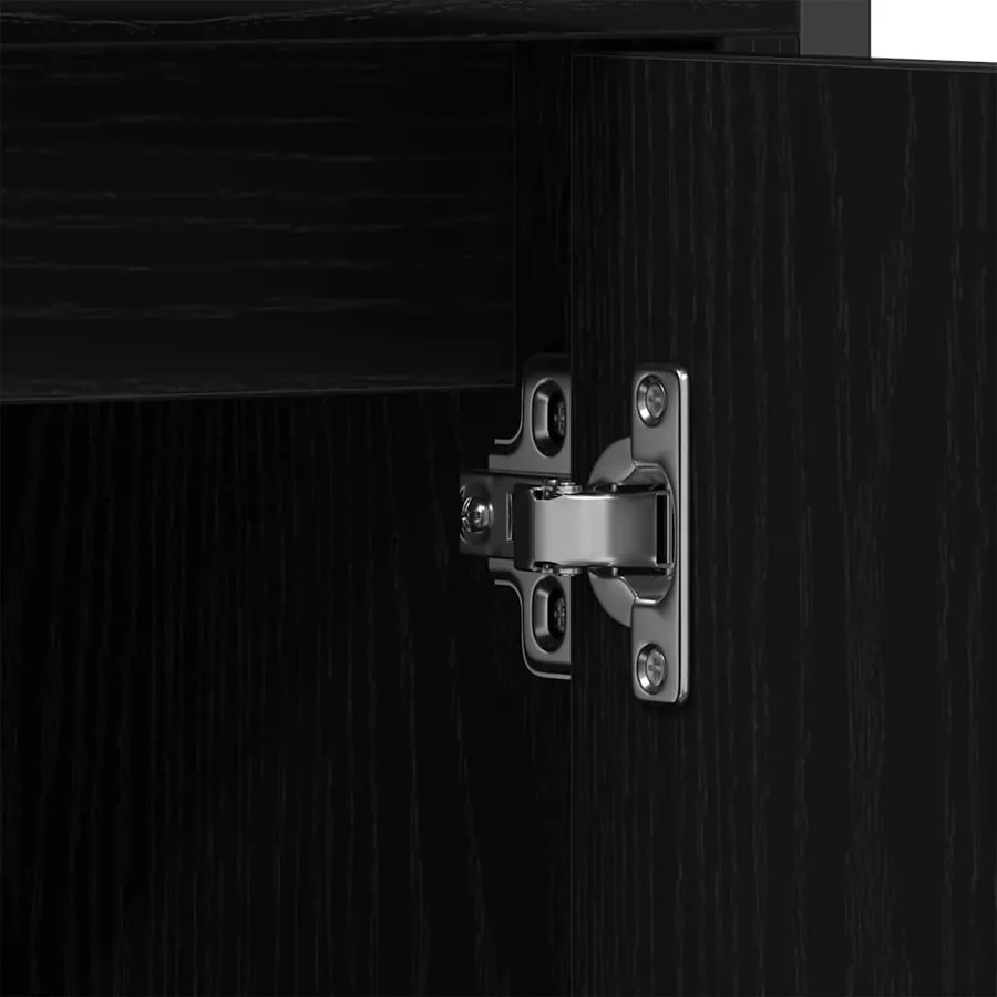 Meubles de salle de bain 3 pcs Noir Bois d'ingénierie - 13