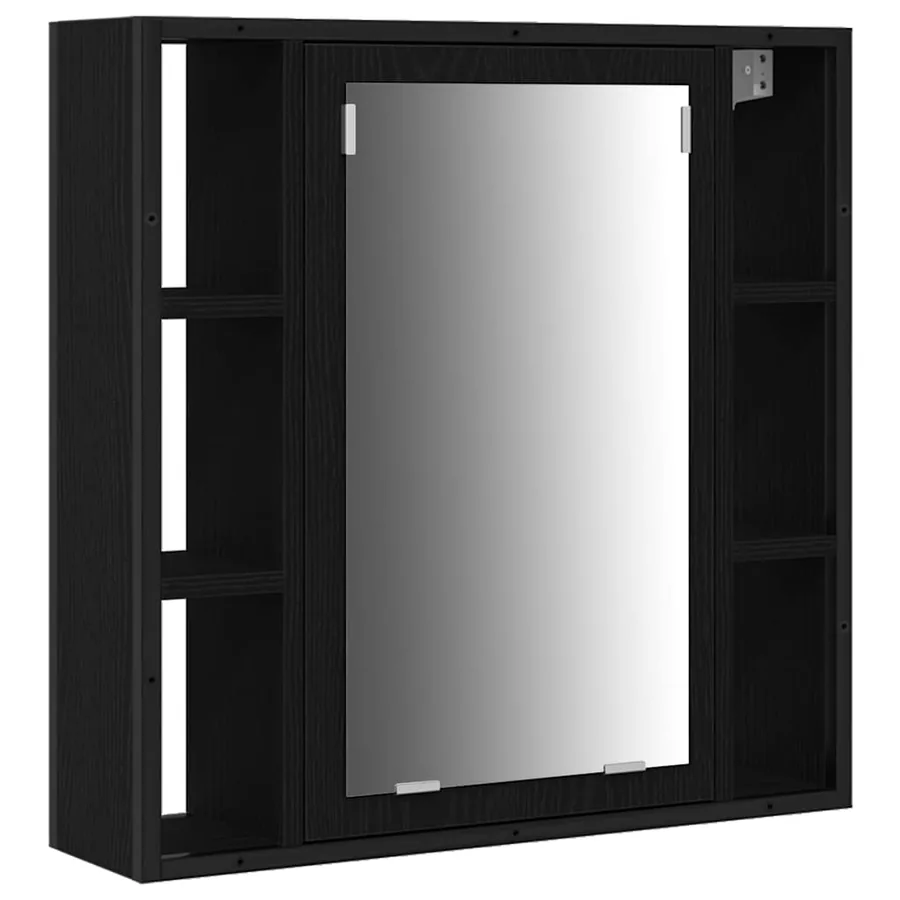 Meubles de salle de bain 3 pcs Noir Bois d'ingénierie - 5