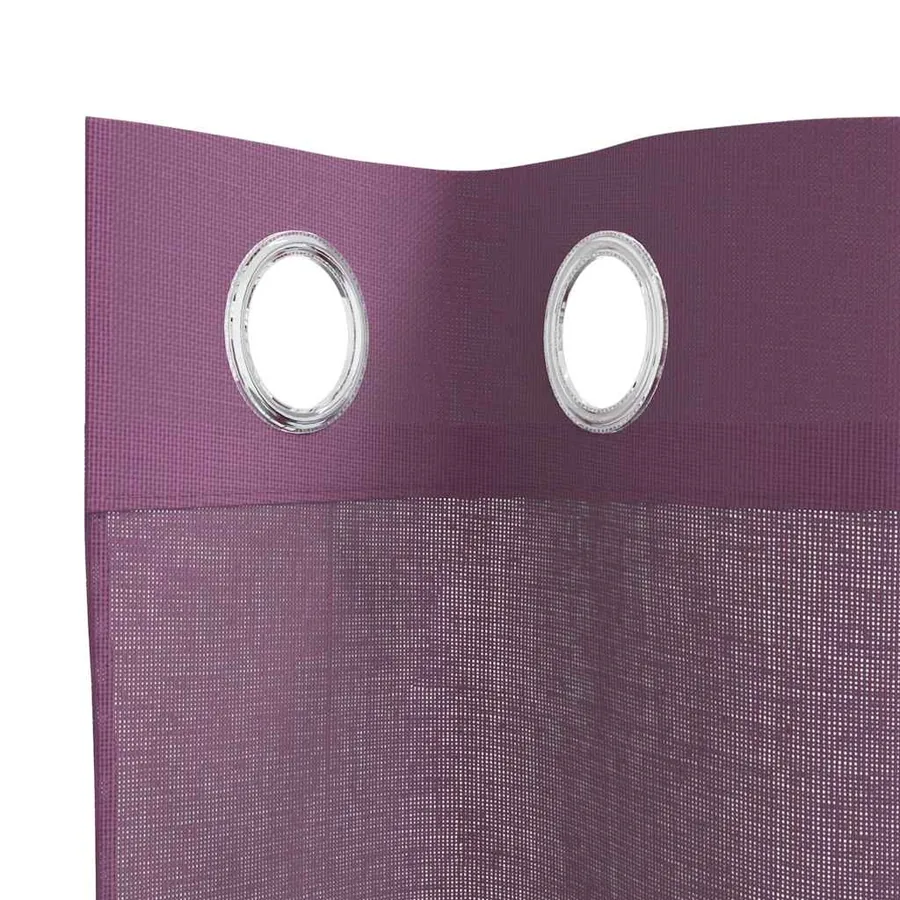 Rideaux en voile avec œillets 2 pcs violet 140x140 cm - 5