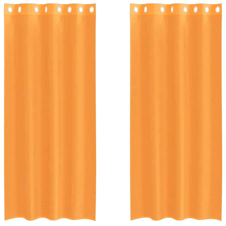 Rideaux en voile avec œillets 2 pcs orange 140x245 cm - 2