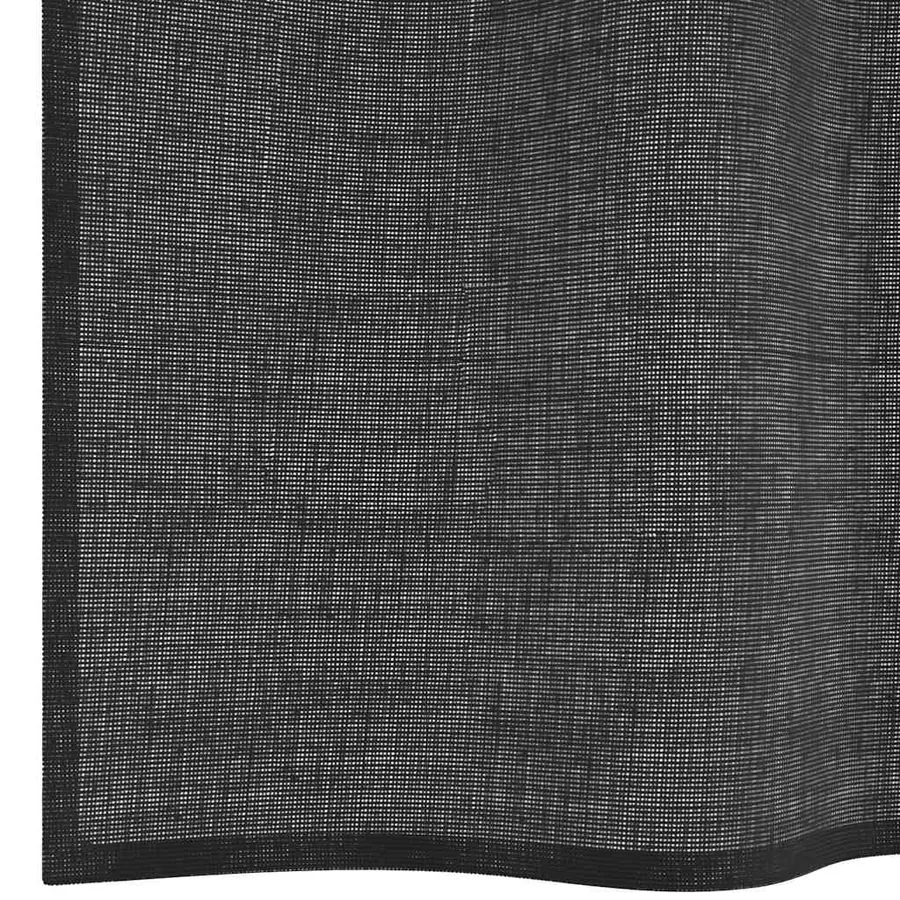 Rideaux en voile avec œillets 2 pcs noir 140x140 cm - 6