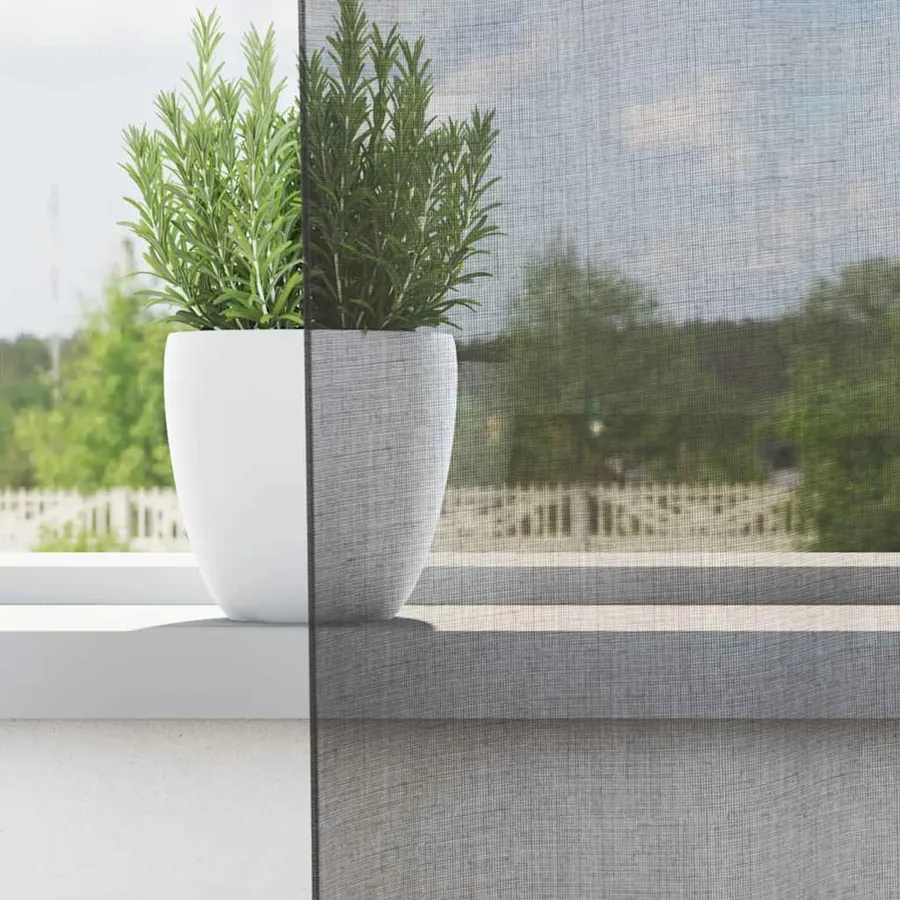 Rideaux en voile avec œillets 2 pcs gris foncé 140x175 cm - 3