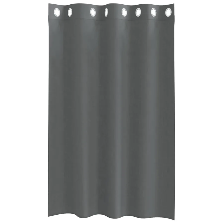 Rideaux en voile avec œillets 2 pcs gris foncé 140x175 cm - 4