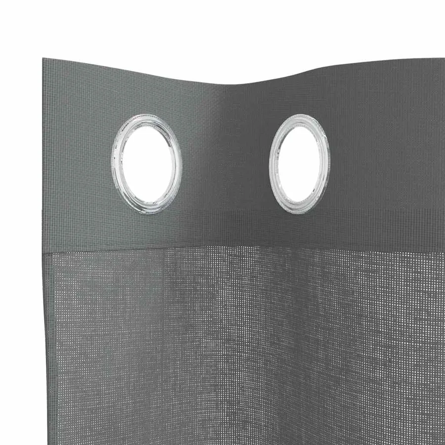 Rideaux en voile avec œillets 2 pcs gris foncé 140x175 cm - 5