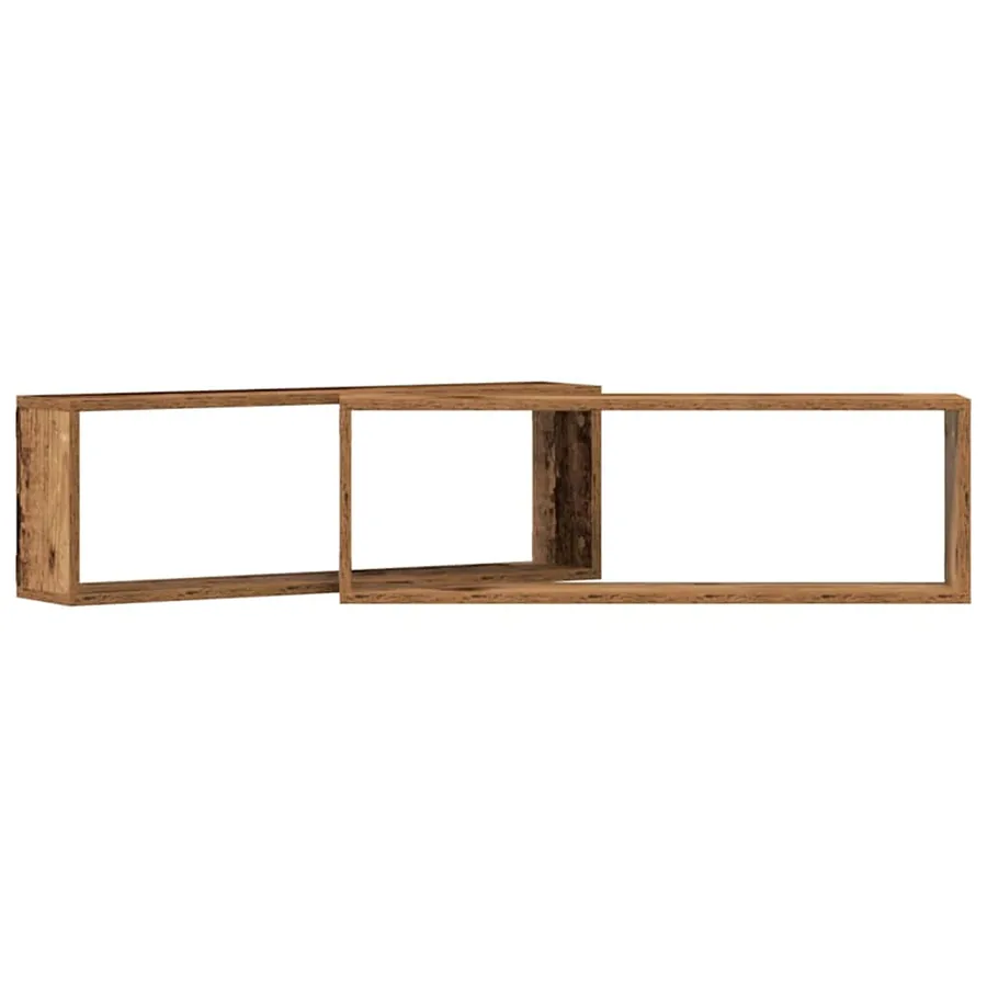 Étagères Murales avec étagère 2 pcs Bois ancien 80 x 15 x 26 cm - 5
