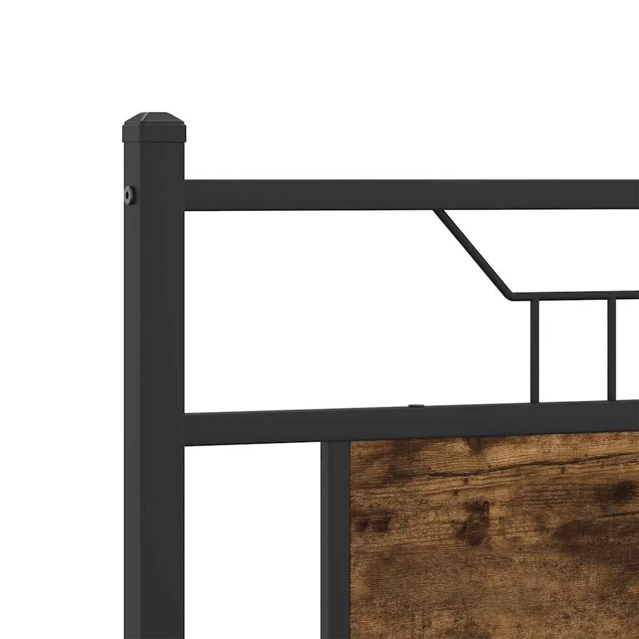 Cadre de lit sans matelas chêne fumé 150x200 cm bois ingénierie - 9
