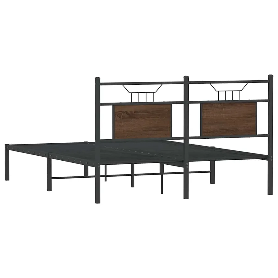 Cadre de lit sans matelas chêne marron 140x190 cm - 8