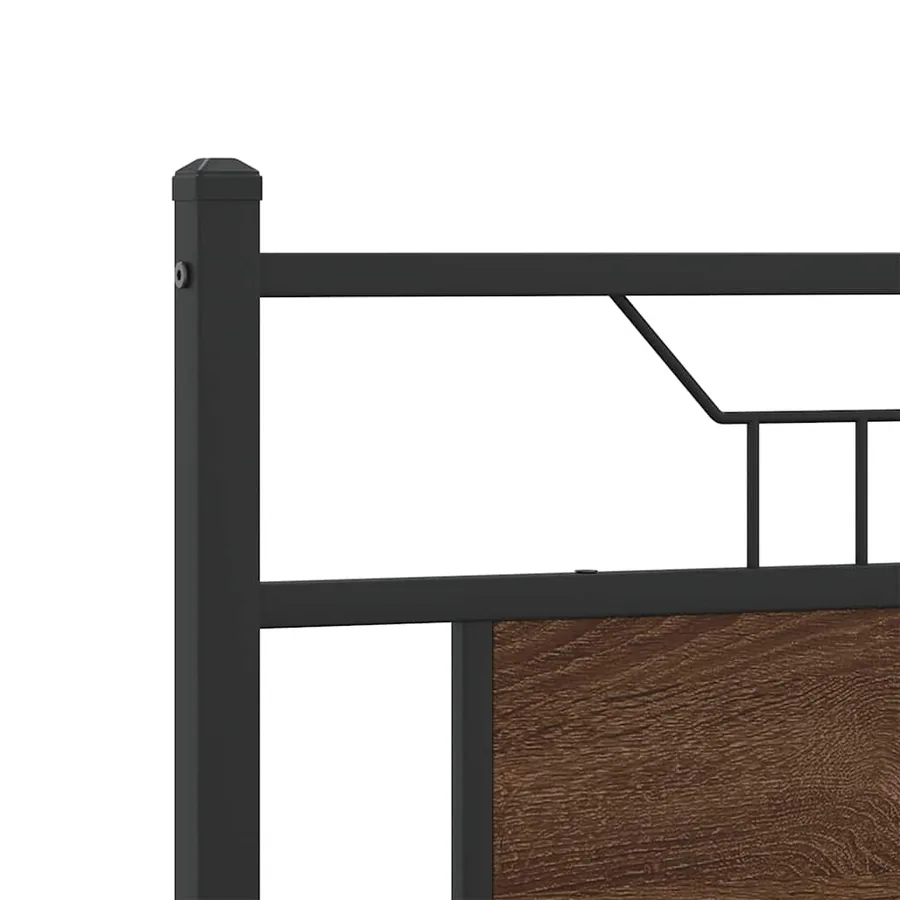 Cadre de lit sans matelas chêne marron 140x190 cm - 9