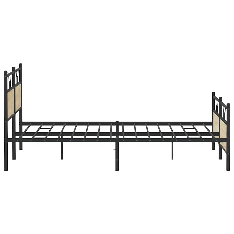 Cadre de lit en métal sans matelas chêne sonoma 200x200 cm - 7