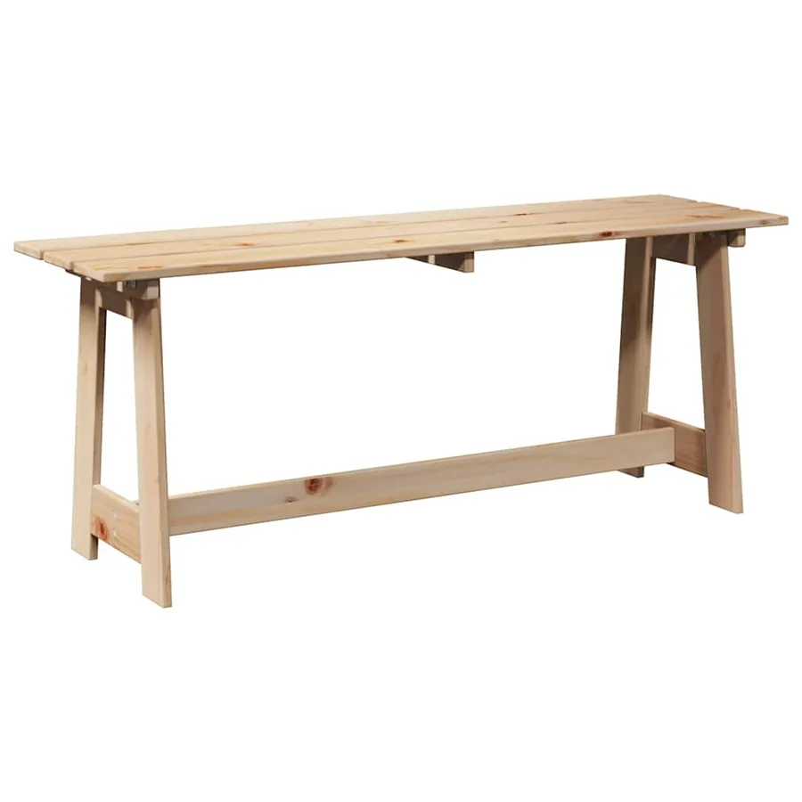 Banc extérieur Naturel 119 x 37 x 47 cm Bois de pin massif - 2