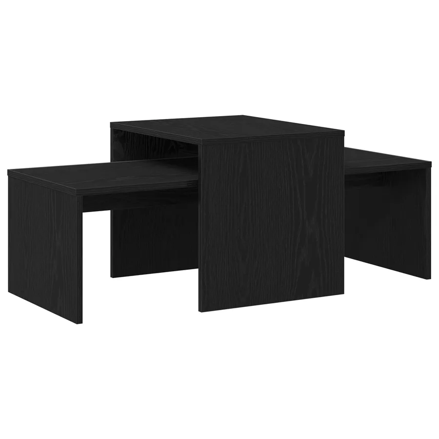 Tables gigognes Chêne noir 100 x 48 x 40 cm Bois d'ingénierie - 7