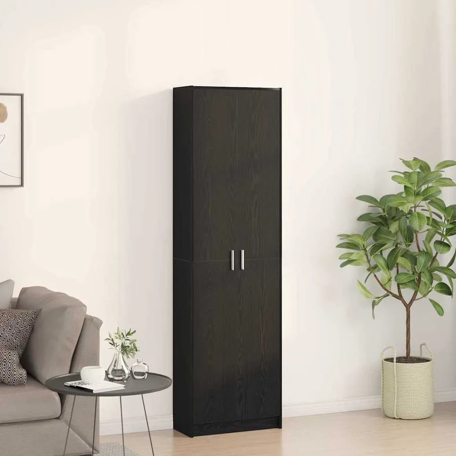 Armoire Chêne noir 55 x 25 x 189 cm Bois d'ingénierie - 4