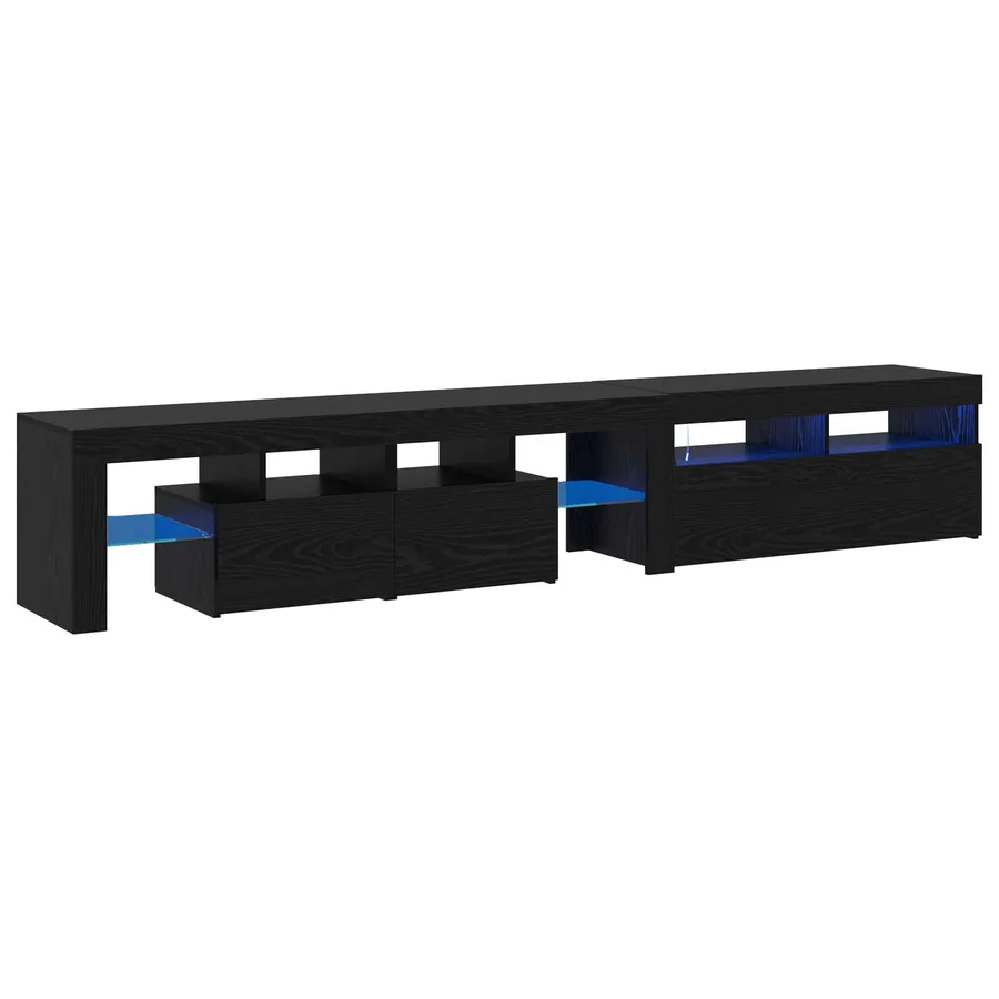 Meuble TV 2 pcs Chêne noir 230 x 36,5 x 40 cm Bois d'ingénierie - 2