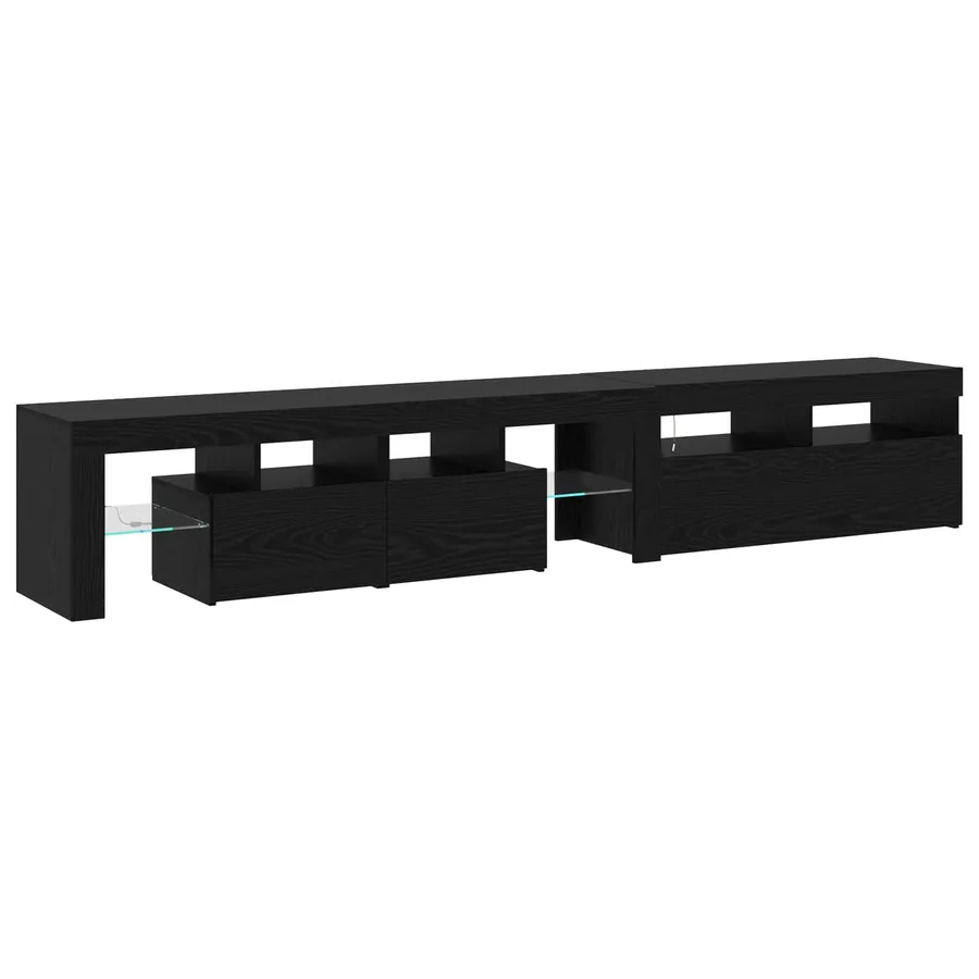 Meuble TV 2 pcs Chêne noir 230 x 36,5 x 40 cm Bois d'ingénierie - 9