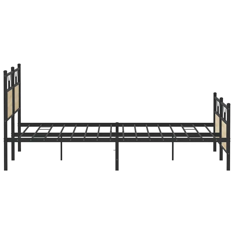 Cadre de lit en métal sans matelas chêne sonoma 183x213 cm - 7