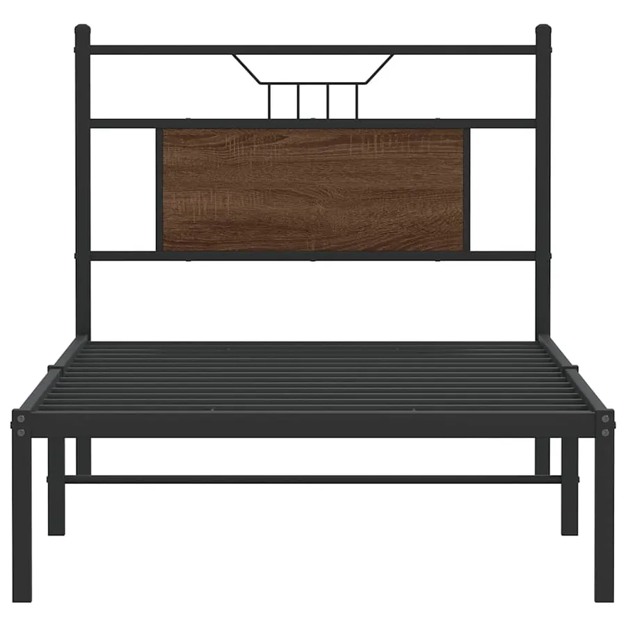 Cadre de lit sans matelas chêne marron 90x200cm bois ingénierie - 6