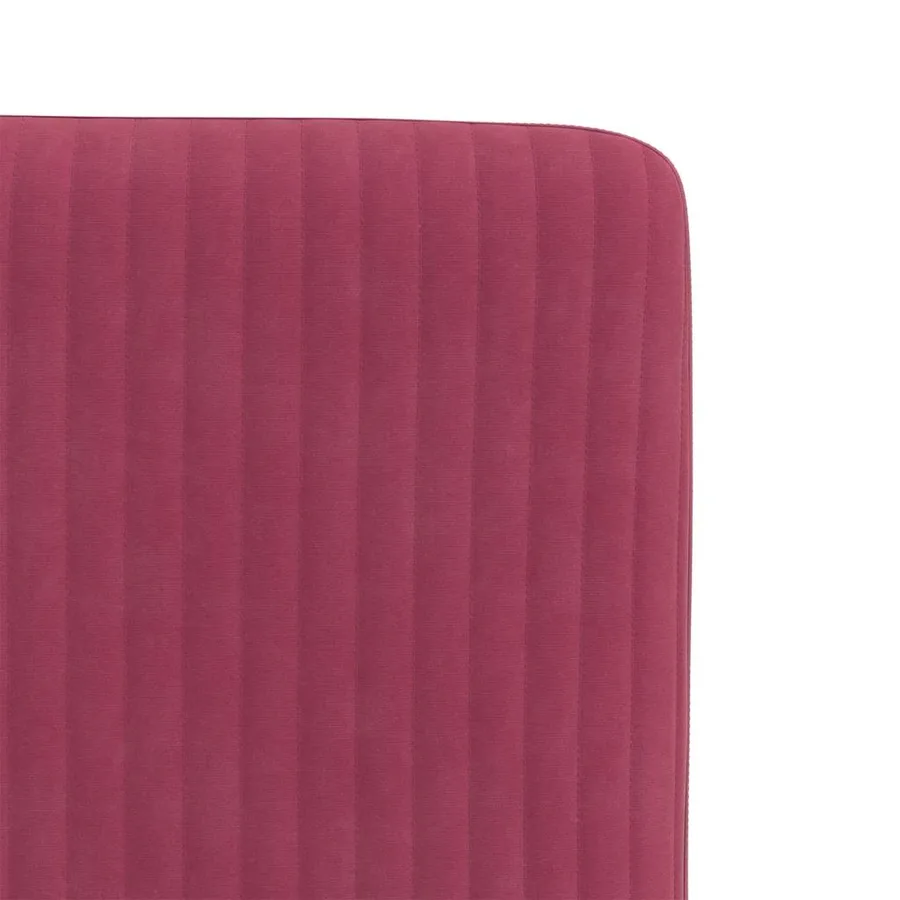 Chaises à manger lot de 4 Rouge bordeaux Velours - 7