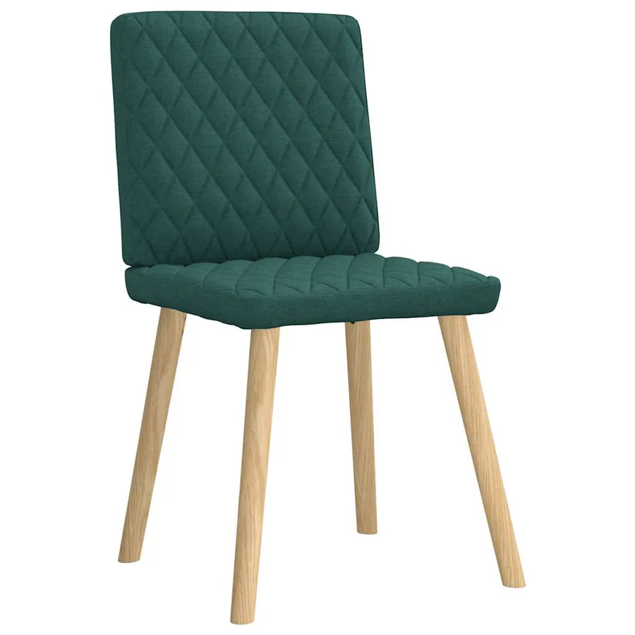 Chaises à manger lot de 4 vert foncé tissu - 3