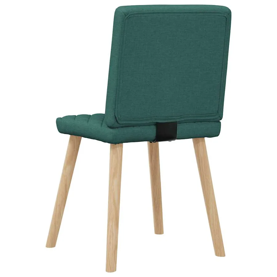 Chaises à manger lot de 4 vert foncé tissu - 6
