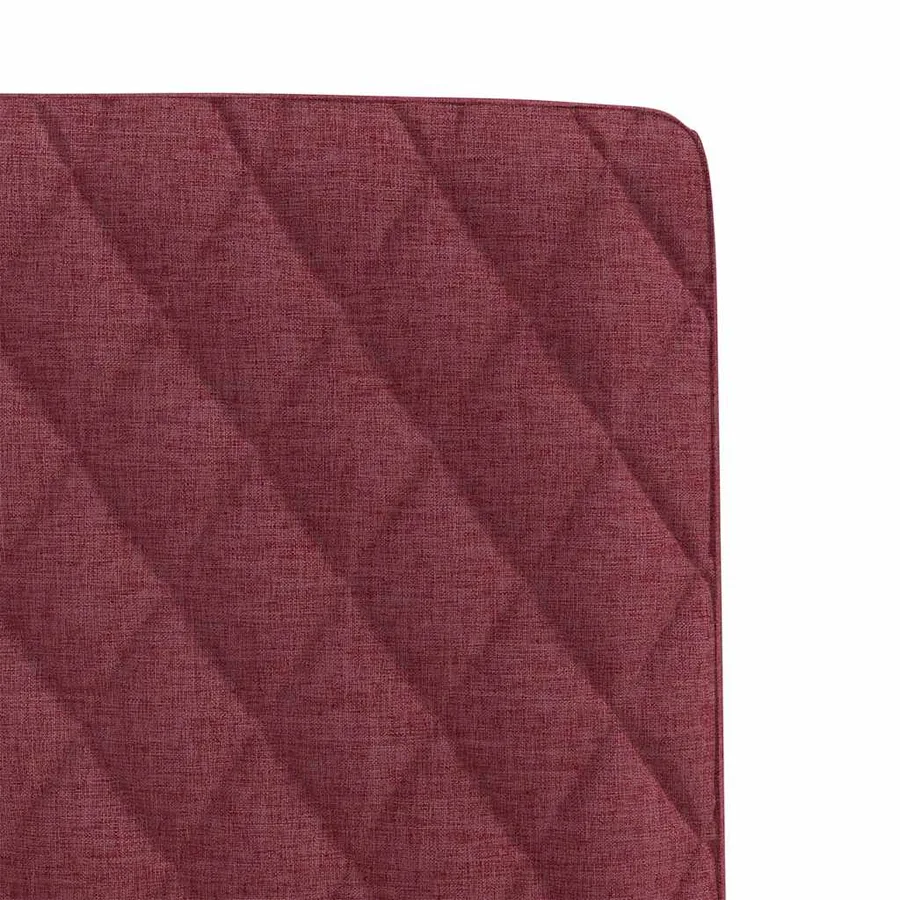 Chaises à manger lot de 4 rouge bordeaux tissu - 7