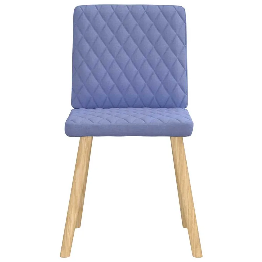Chaises à manger lot de 6 bleu jean tissu - 4