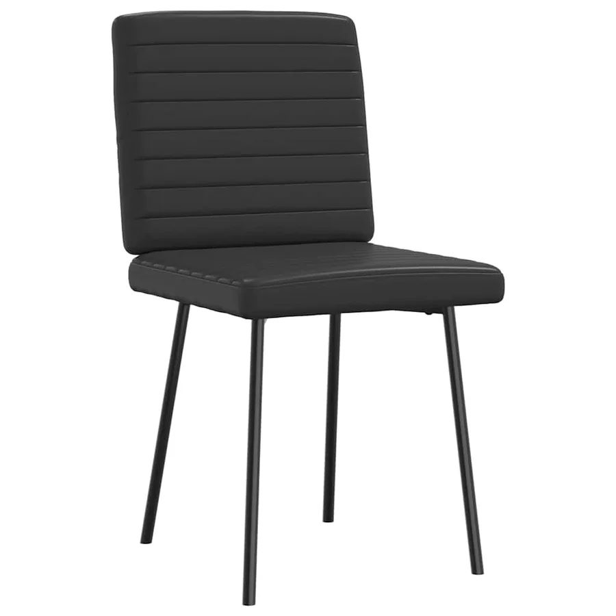 Chaises à manger lot de 6 noir similicuir - 3