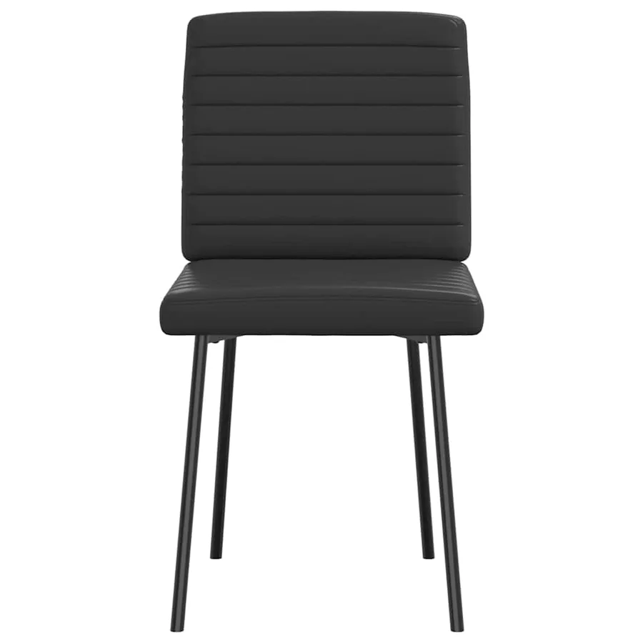 Chaises à manger lot de 6 noir similicuir - 4