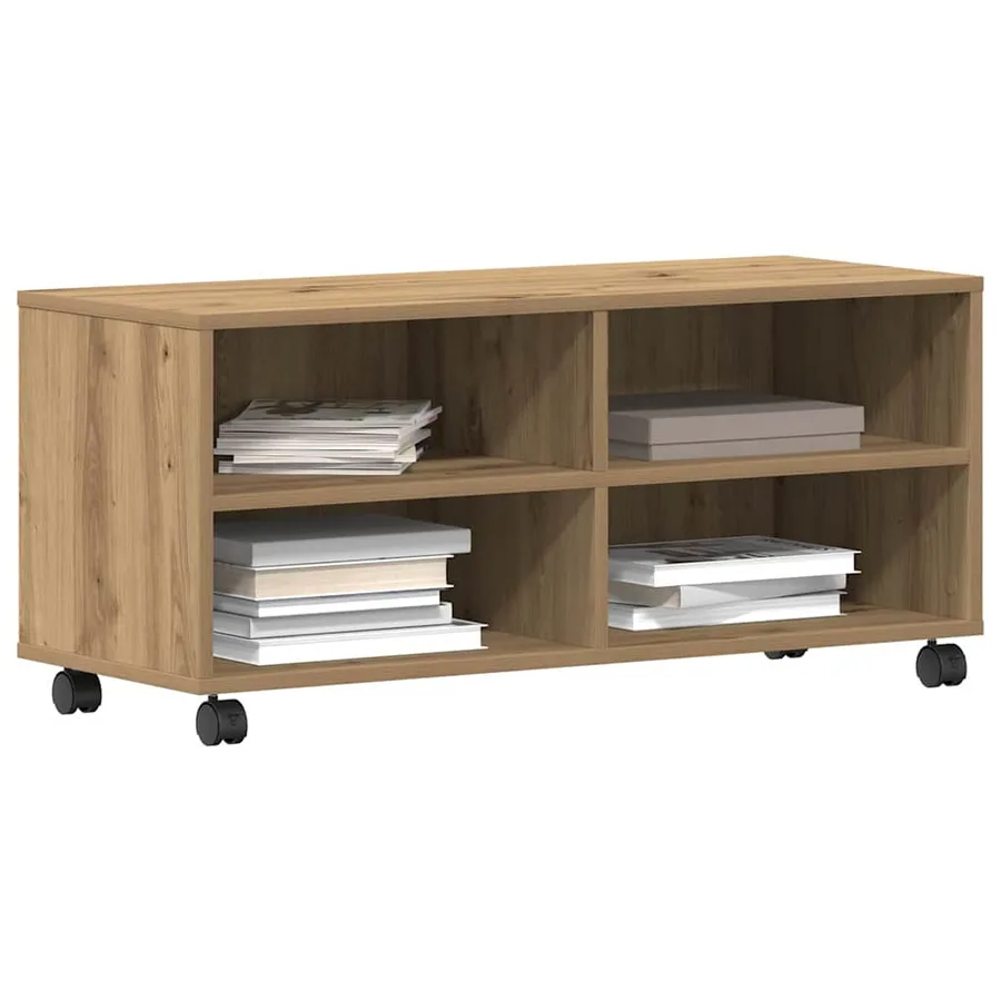 Meuble TV 90 x 35 x 40,5 cm Marron Bois d'ingénierie - 3