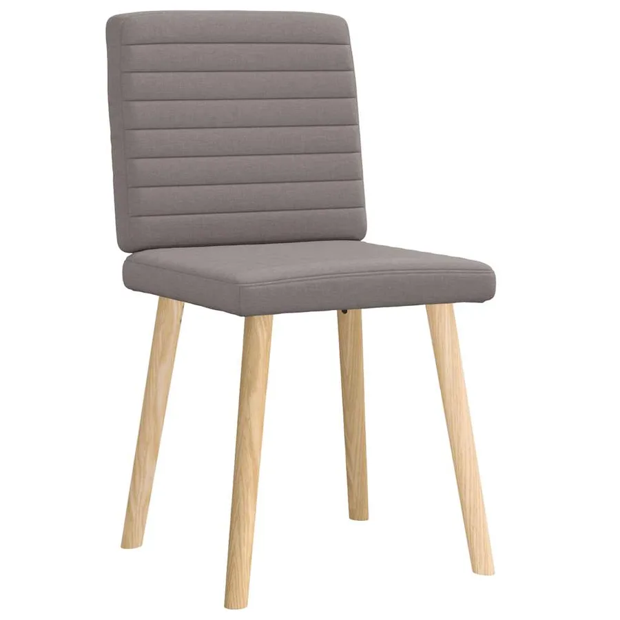 Chaises à manger lot de 2 taupe tissu - 3
