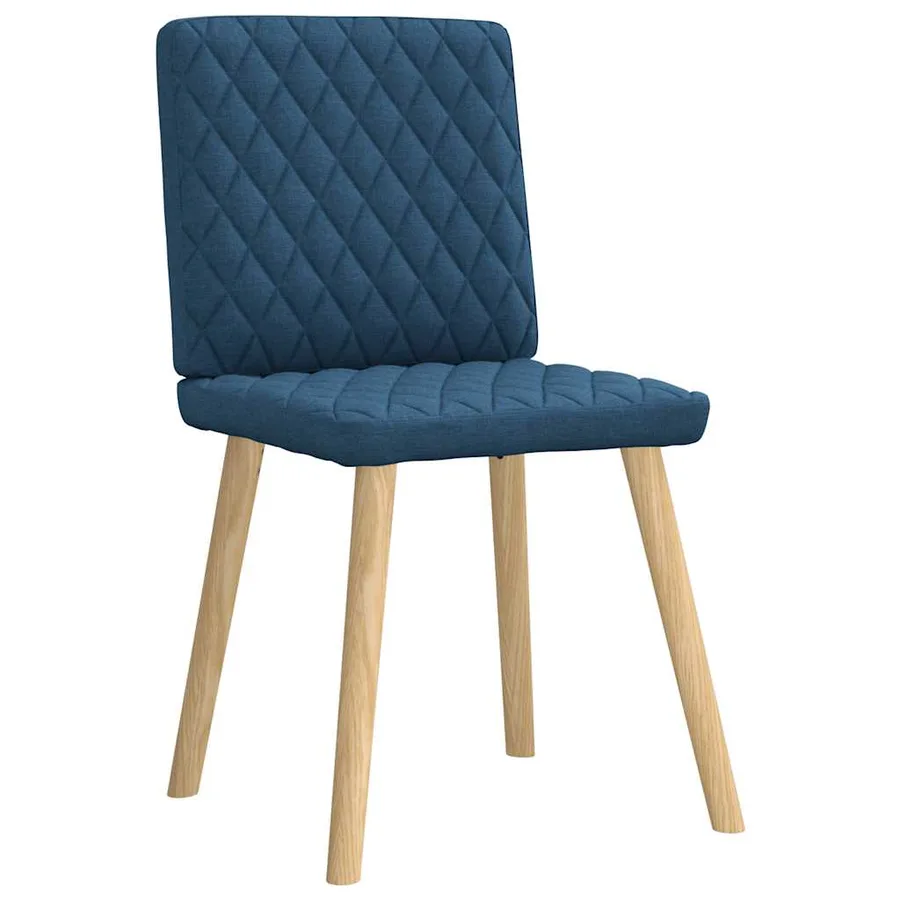 Chaises à manger lot de 6 bleu tissu - 3