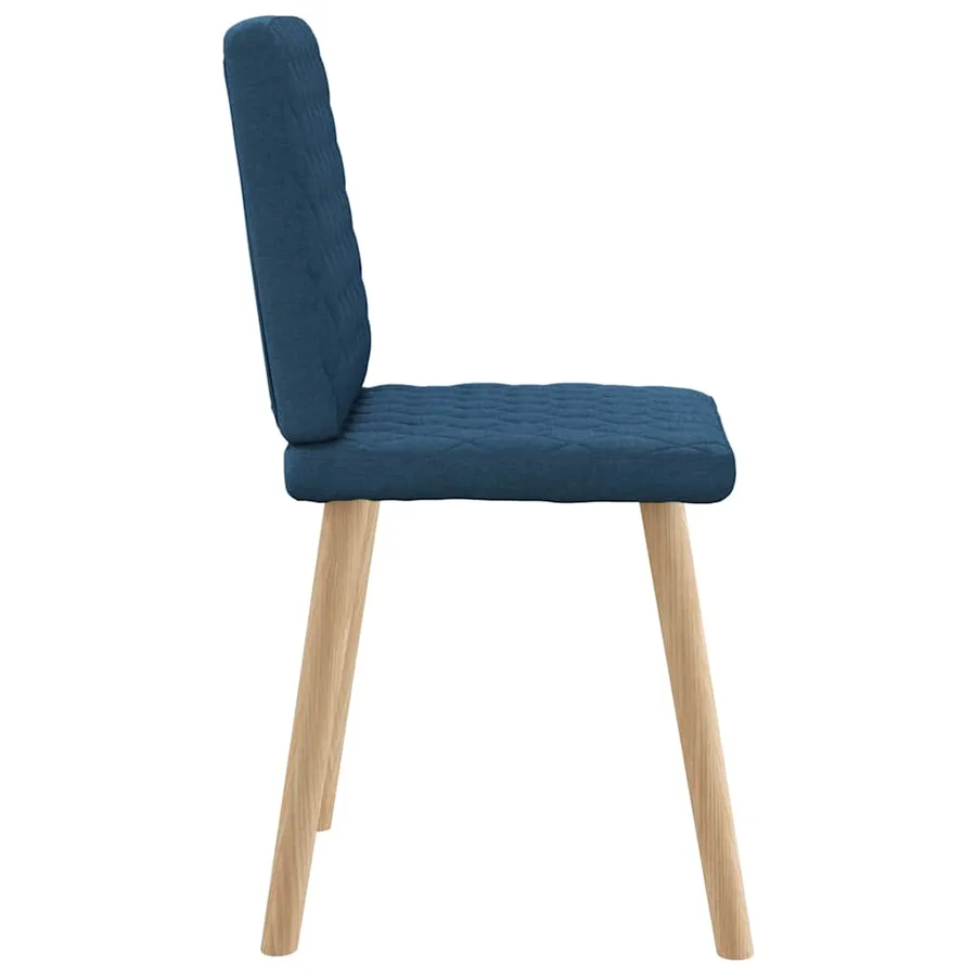 Chaises à manger lot de 6 bleu tissu - 5